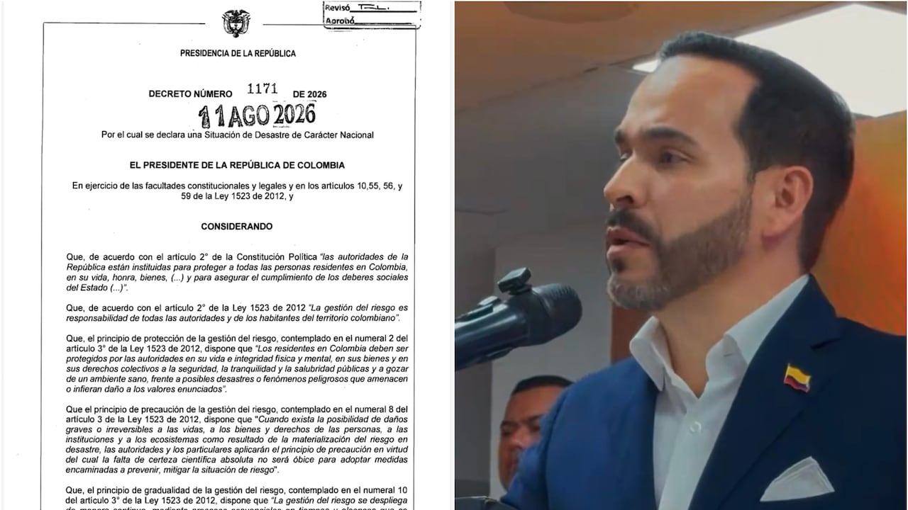 La declaratoria de desastre nacional, hecha por el Gobierno De La Espriella, durará un año.