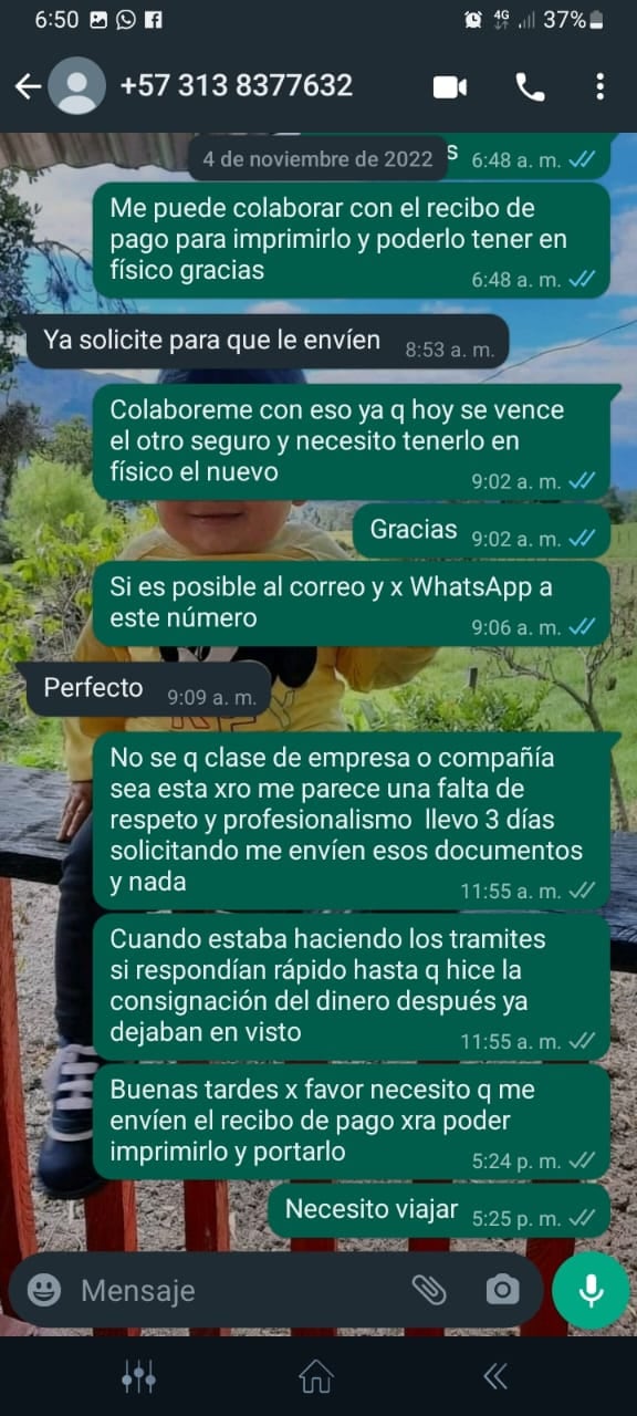 supuesta agencia estafa a conductores para que compren el seguro por WhatsApp