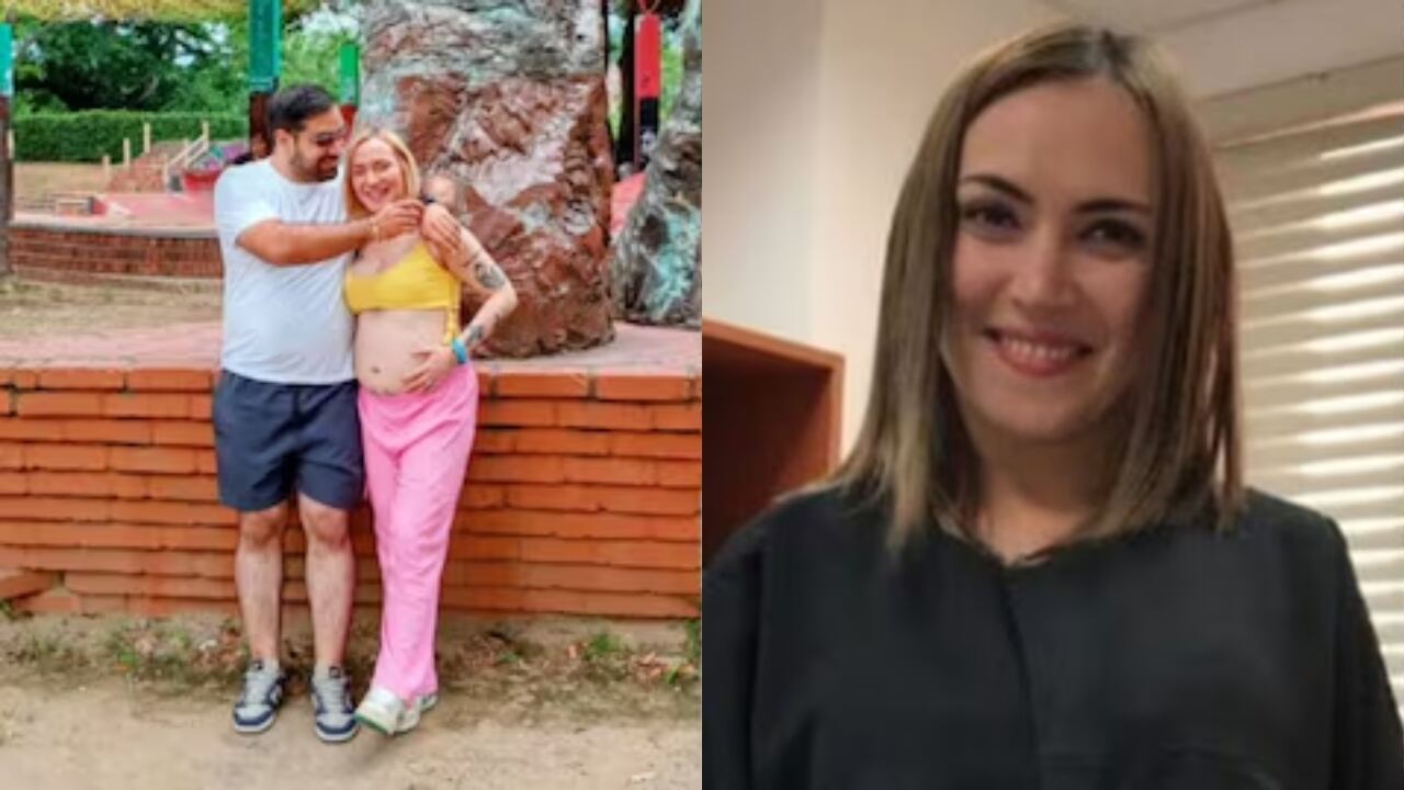 Anuar Salín Jure Balaguera junto a su expareja Vivian Polanía.