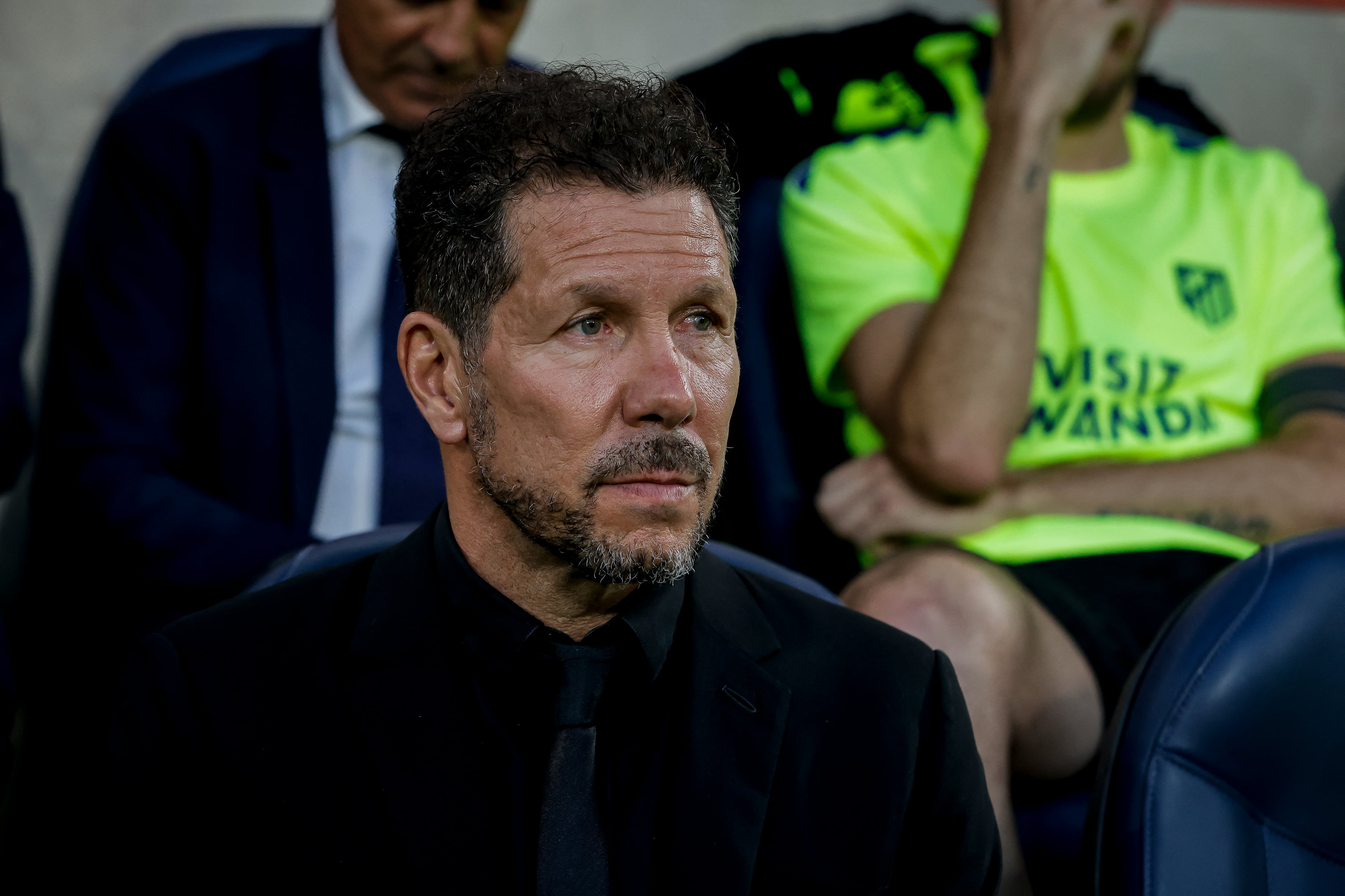 Diego Pablo Simeone during the LaLiga match between Villarreal CF and Atletico de Madrid at La Ceramica Stadium on May 24, 2026. (Photo by Jose Miguel Fernandez/NurPhoto) (Photo by Jose Miguel Fernandez / NurPhoto via AFP)