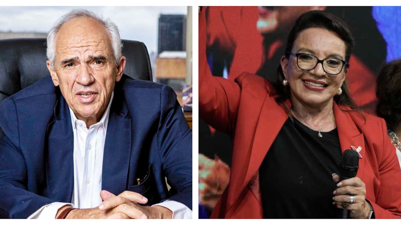 Ernesto Samper y Xiomara Castro, la nueva presidenta de Honduras.