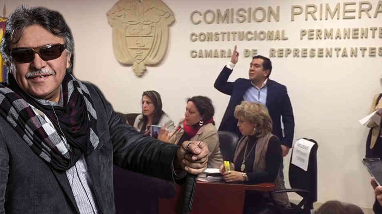 Jesús Santrich estuvo en la comisión primera de la Cámara