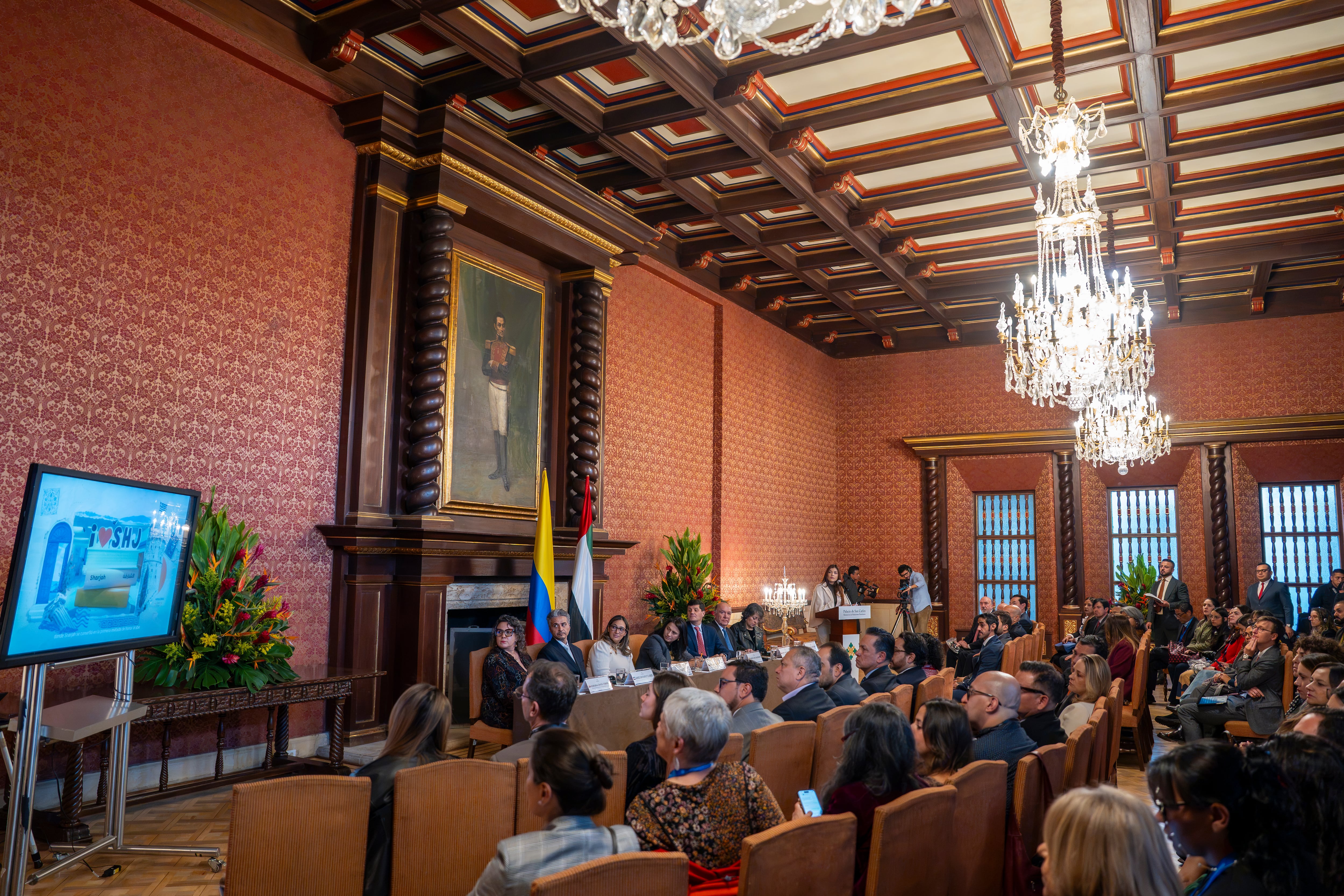 Presentación del emirato de Sharjah como invitado de honor a la FILBo 2027. Palacio de San Carlos, septiembre 25 de 2026.
