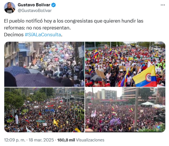 Publicación de Gustavo Bolívar.