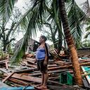La iglesia de Providencia, uno de los refugios dispuestos por las autoridades de la isla, quedó prácticamente destruida.