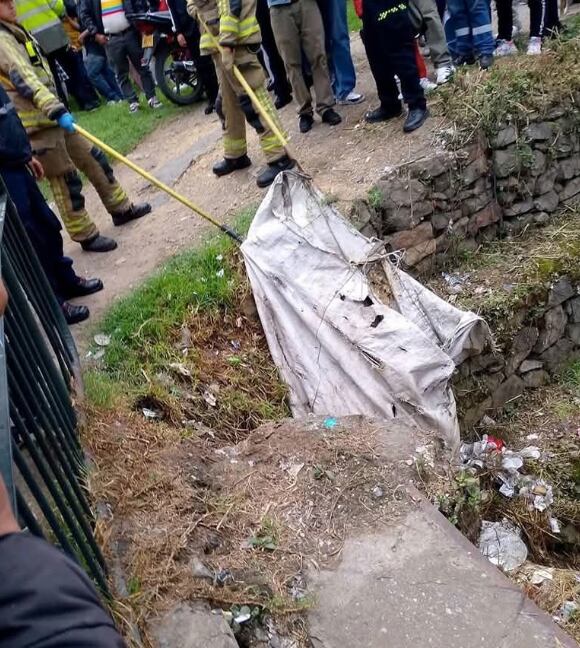 El cuerpo hallado en el sector de Yomasa, en Bogotá.