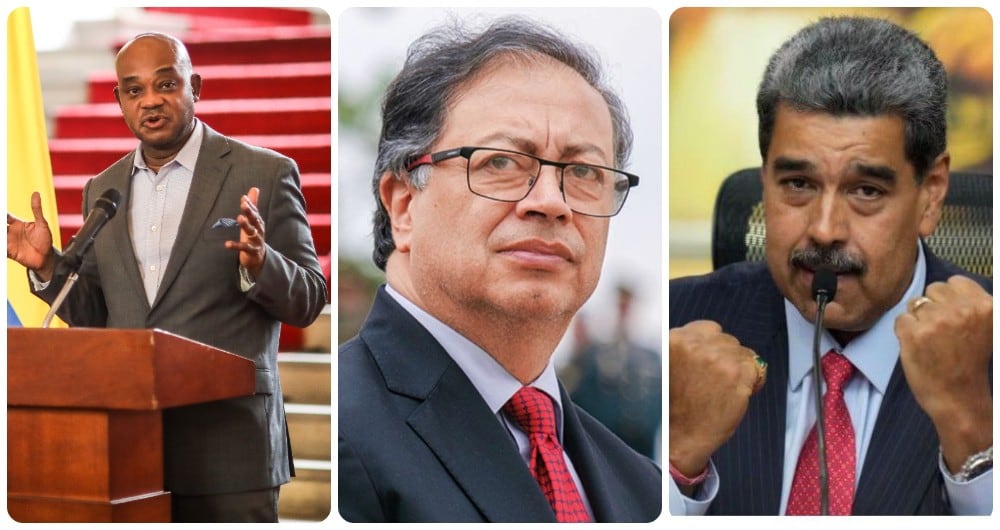 Luis Gilberto Murillo, Gustavo Petro y Nicolás Maduro.