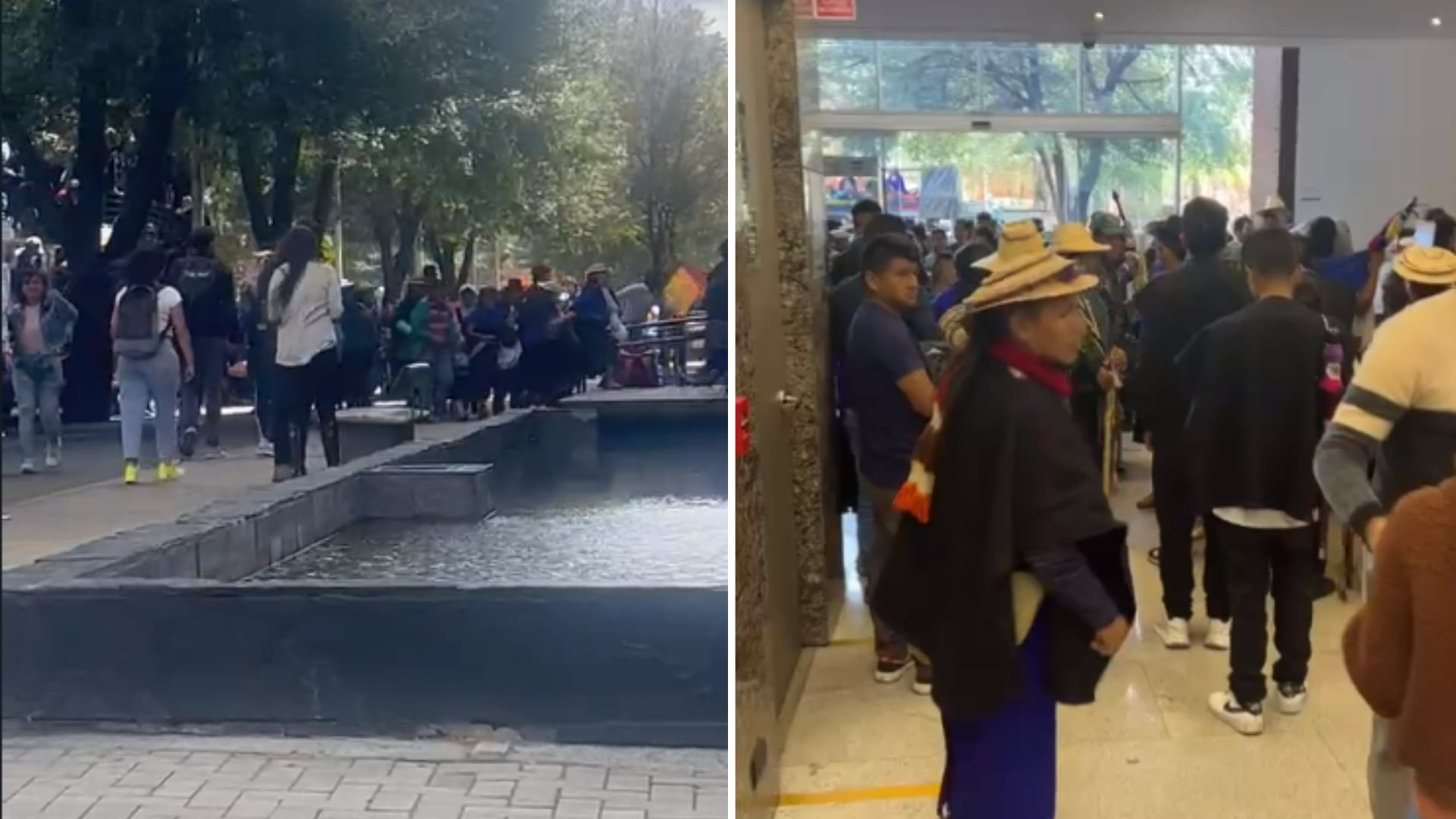 indígenas irrumpen las instalaciones de la Revista Semana.