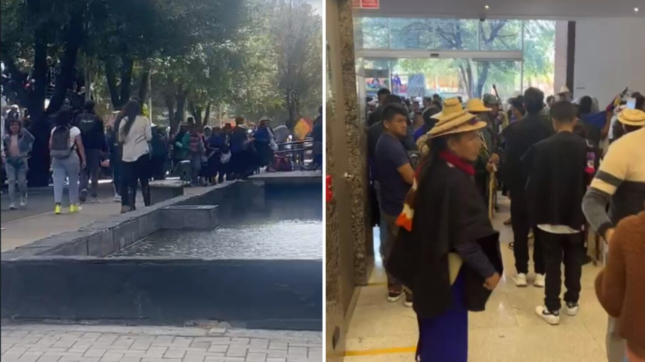 indígenas irrumpen las instalaciones de la Revista Semana.