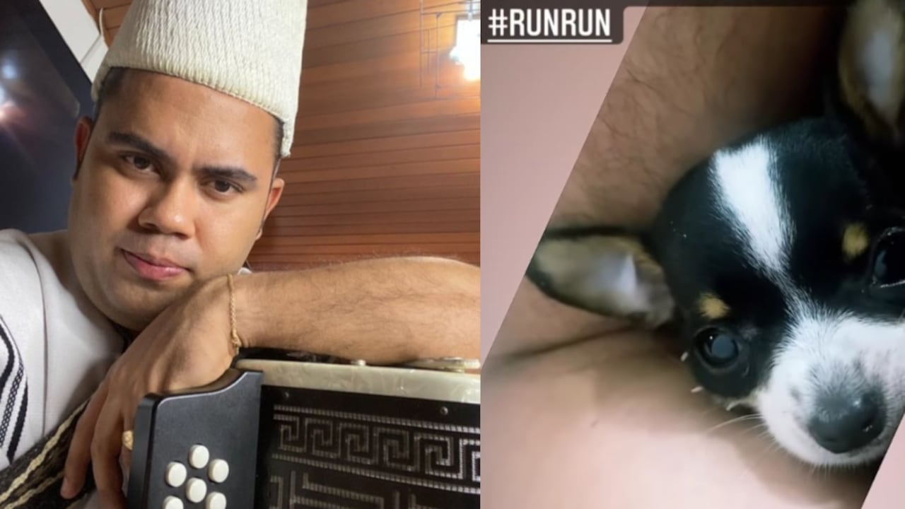 Ricardo Villafañe y su mascota que falleció