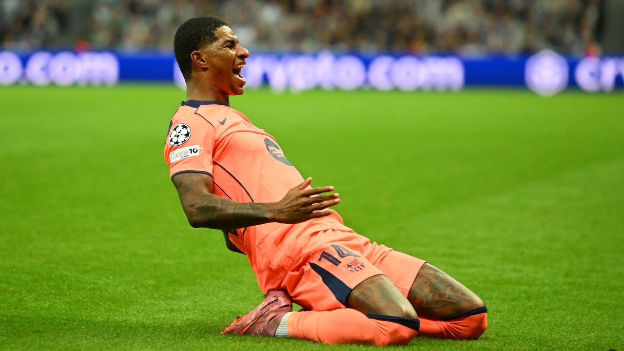 Marcus Rashford, anotó ante Newcastle su primer gol con Barcelona