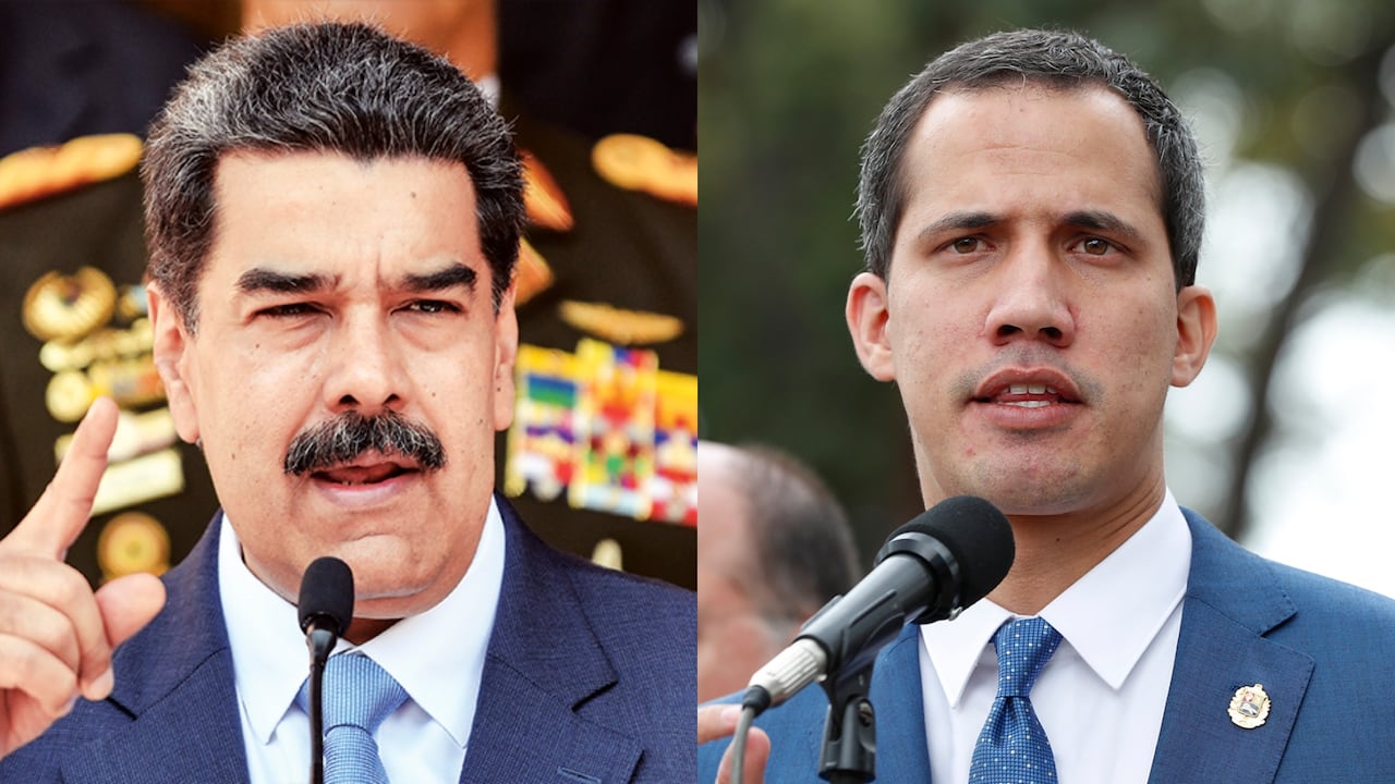 Nicolás Maduro y Juan Guaidó