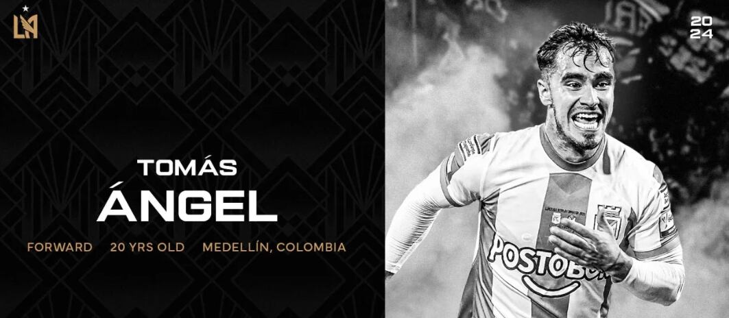 Tomás Ángel fue presentado como nuevo jugador de Los Angeles Football Club.
