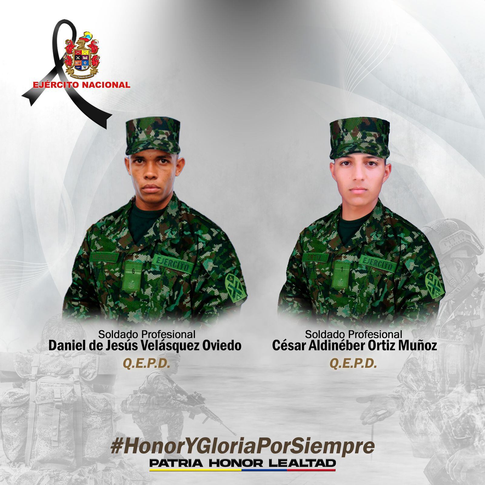 Soldados asesinados en Antioquia