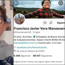 Francisco Vera celebró la recuperación de su cuenta de Twitter, una de las herramientas con las que comparte su mensaje de protección ambiental.