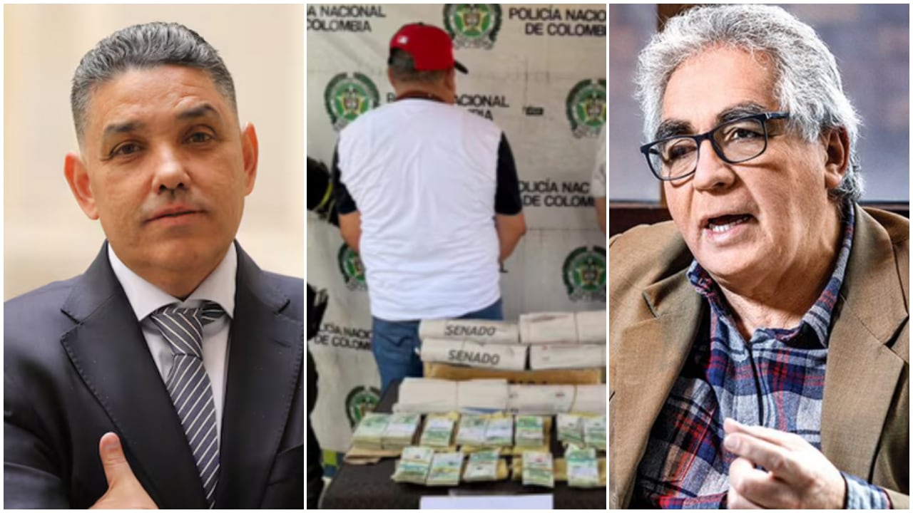 Jaime Luis Lacouture, secretario general de la Cámara de Representantes; el escolta Luis Alfredo Acuña cuando fue detenido en La Guajira y Augusto Rodríguez, director de la Unidad Nacional de Protección (UNP)