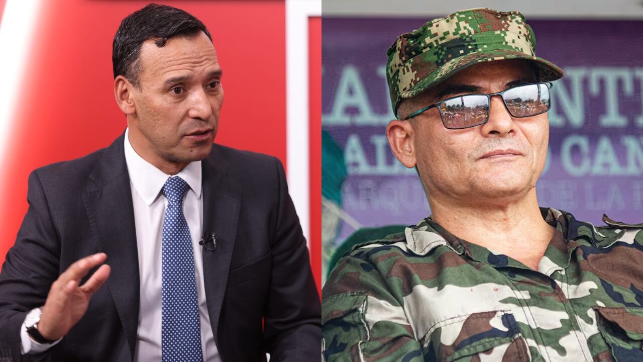 De izquierda a derecha: El ministro Pedro Sánchez y alias Iván Mordisco