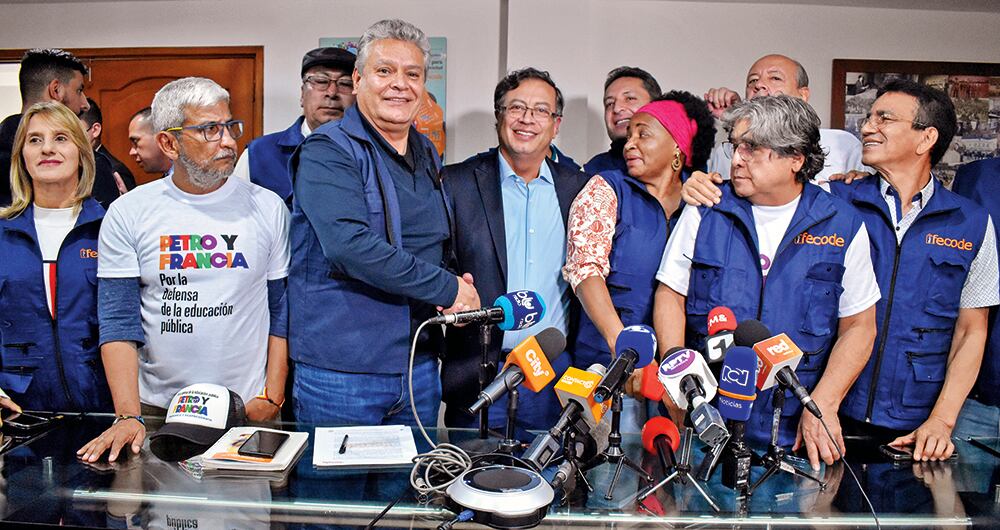 Gustavo Petro aceptó el apoyo de Fecode, a pesar de que muchos lo criticaron porque el gremio fue uno de los promotores del paro de 2021, que dejó millones de pérdidas en el país.