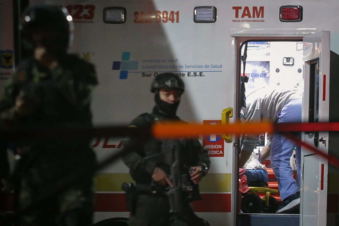 Fotos del lugar del atentado y clínica donde se encuentra Miguel Uribe Turbay. Fotos Colprensa