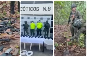 Policía incautó una caleta de las Autodefensas Conquistadoras de la Sierra con abundante material de guerra.