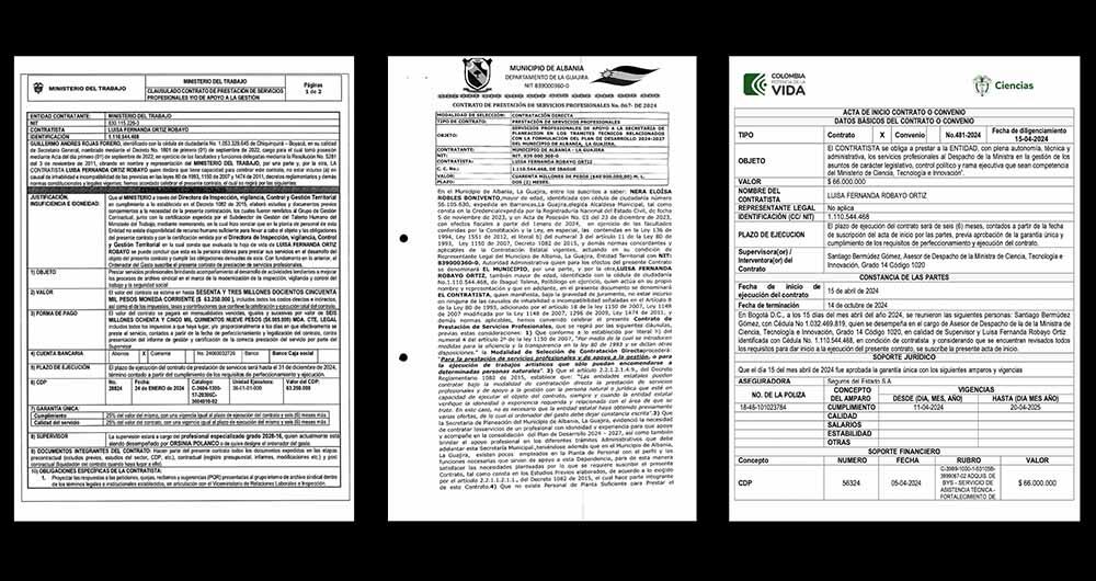 El 17 de julio de 2023, Laura Robayo firmó un contrato con el Ministerio del Trabajo por cerca de 30 millones de pesos con el fin de que por cinco meses prestara servicios profesionales al despacho de la ministra Gloria Inés Ramírez.