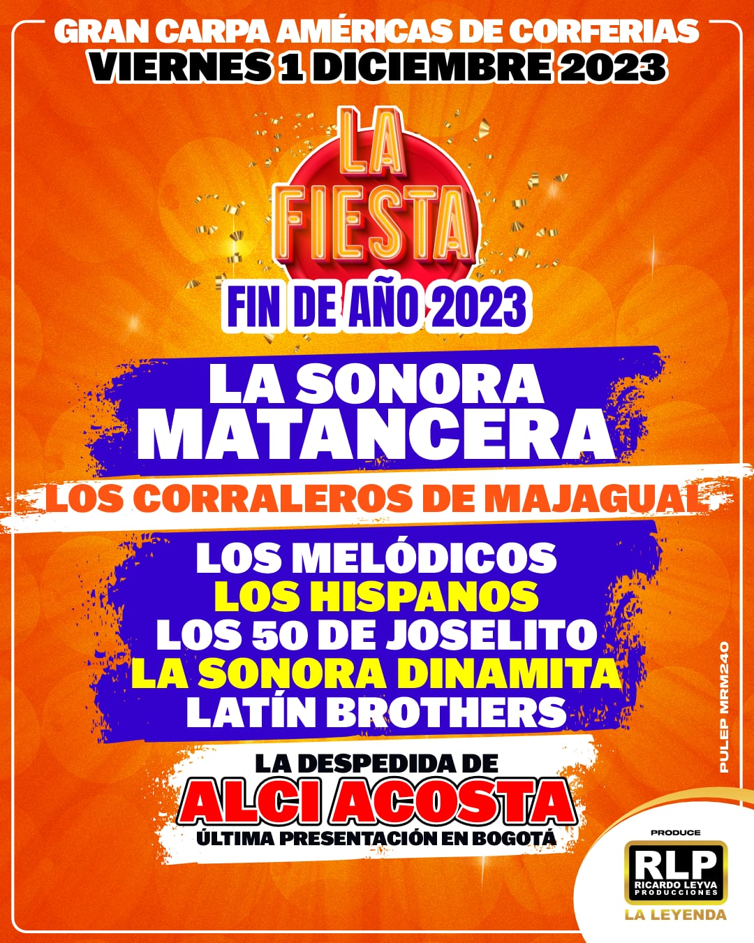 El próximo 1 de diciembre en la Gran Carpa de Corferias en Bogotá se llevará el Concierto de Fin de Año.