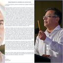 Salvatore Mancuso y el presidente Gustavo Petro