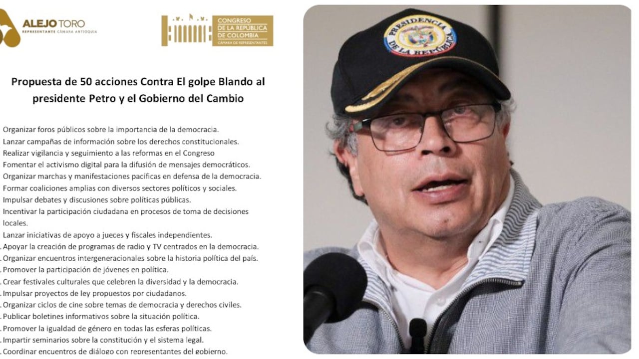 Las 50 propuestas para enfrentar el supuesto golpe blando contra Gustavo Petro.