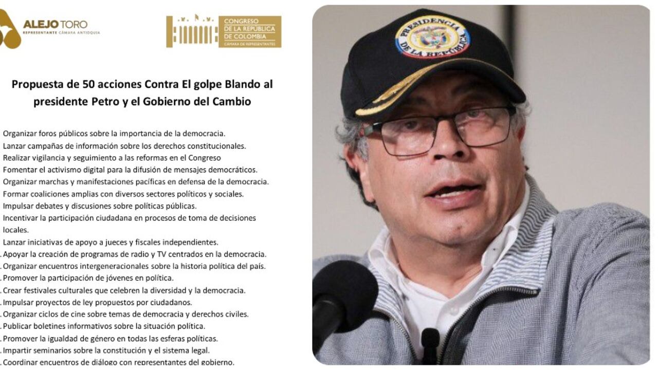 Las 50 propuestas para enfrentar el supuesto golpe blando contra Gustavo Petro.