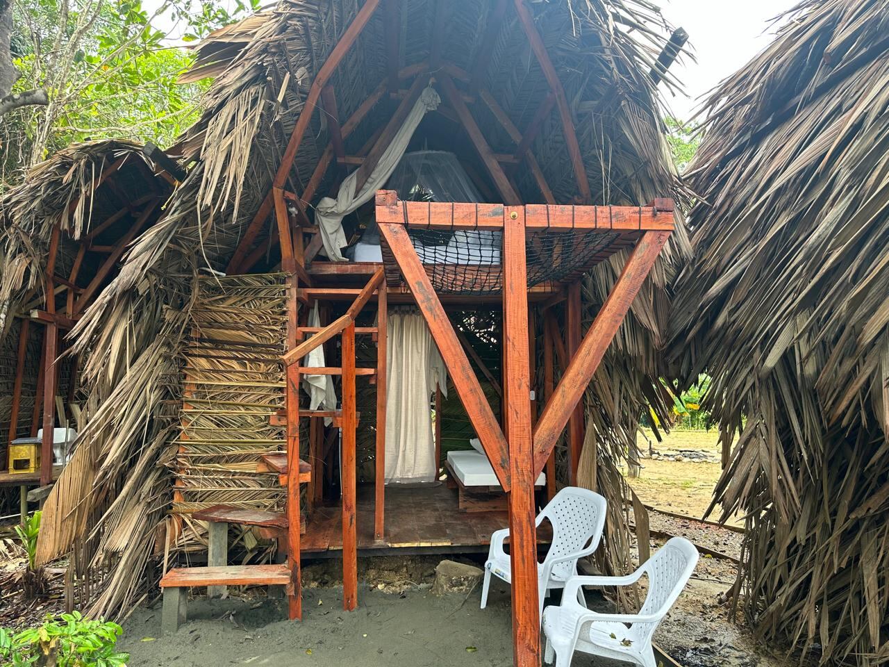Así son las cabañas, tipo glamping, del hotel Nativo Home en Juanchaco.