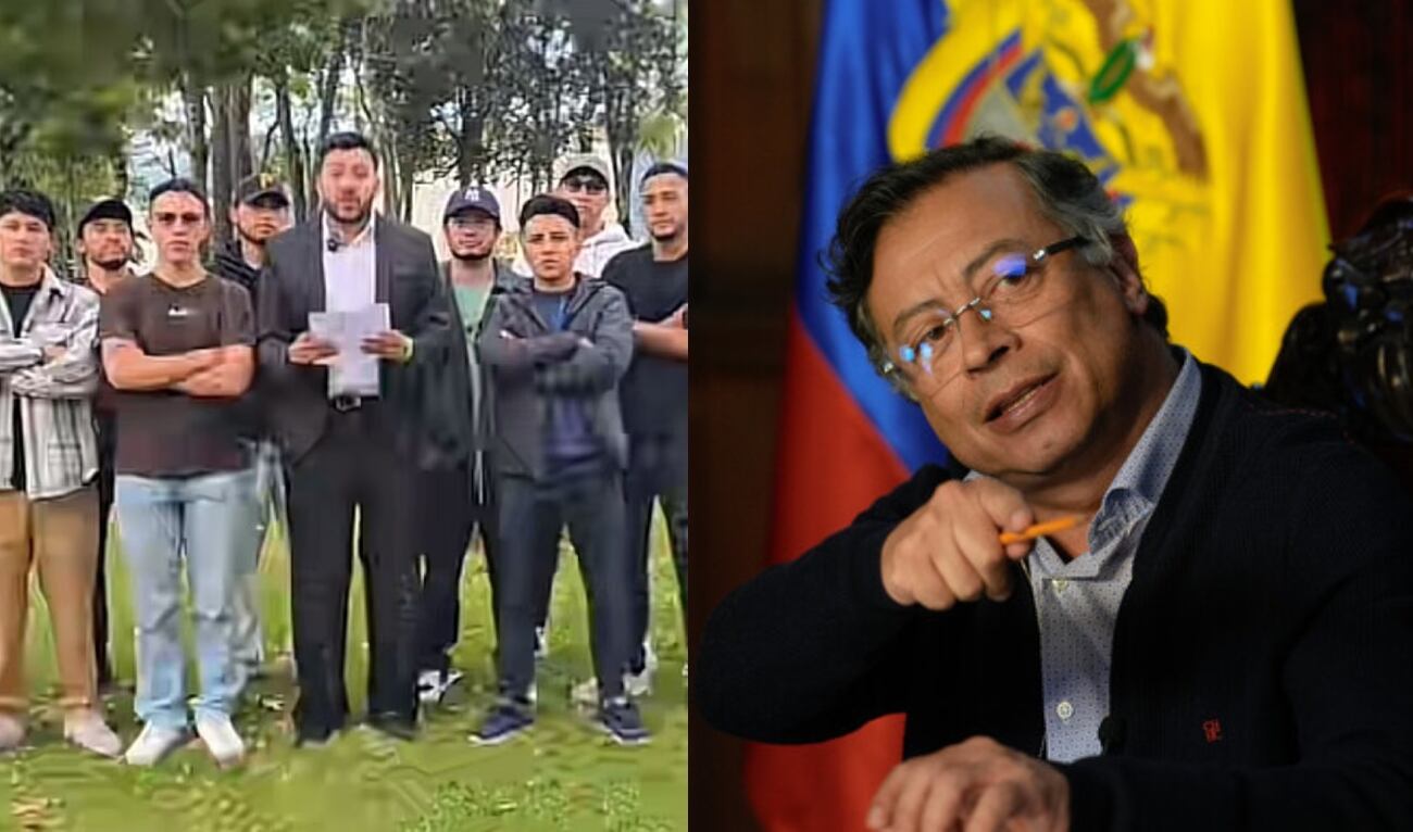 Grupo de 'Brayans' y el presidente Gustavo Petro