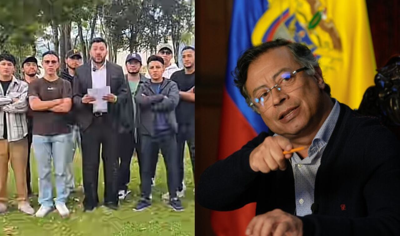 Grupo de 'Brayans' y el presidente Gustavo Petro