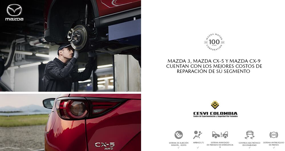 Mazda: mejores costos en reparación y repuestos