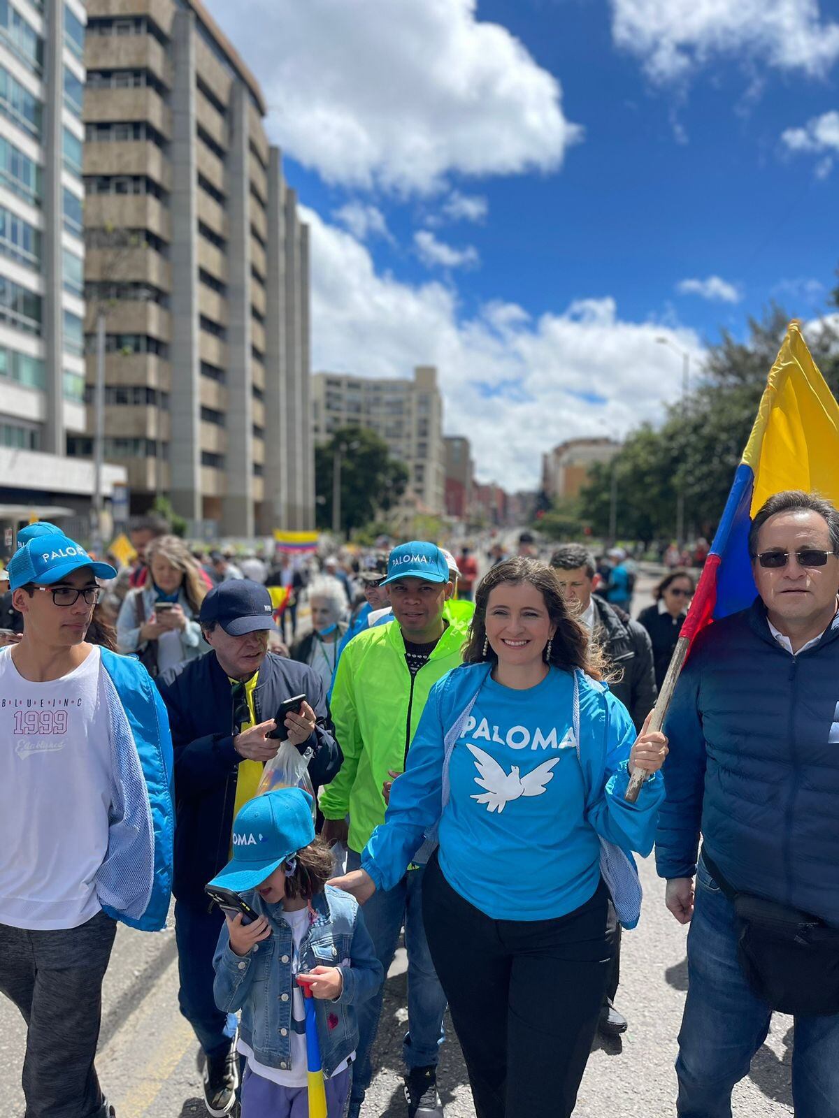 Paloma Valencia en la Marcha de la Mayoría