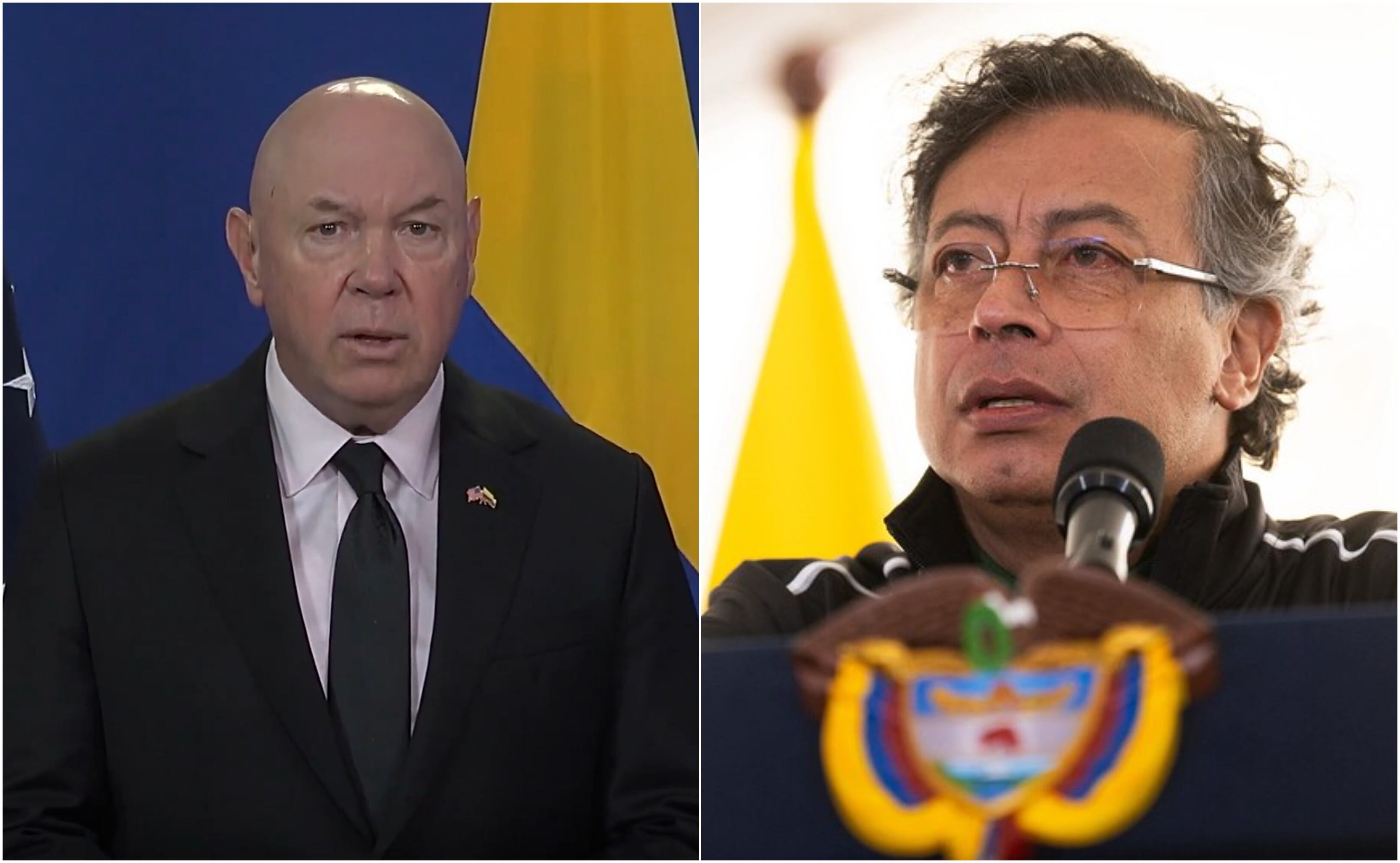 John McNamara, encargado de Negocios de EE. UU. y el presidente Gustavo Petro
