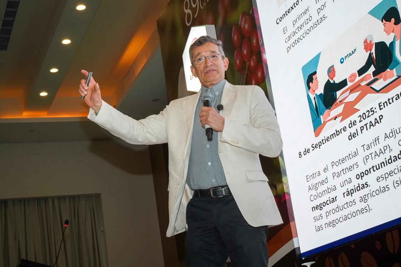 Javier Díaz, presidente de Analdex, en la inauguración del Congreso de Asoexport.