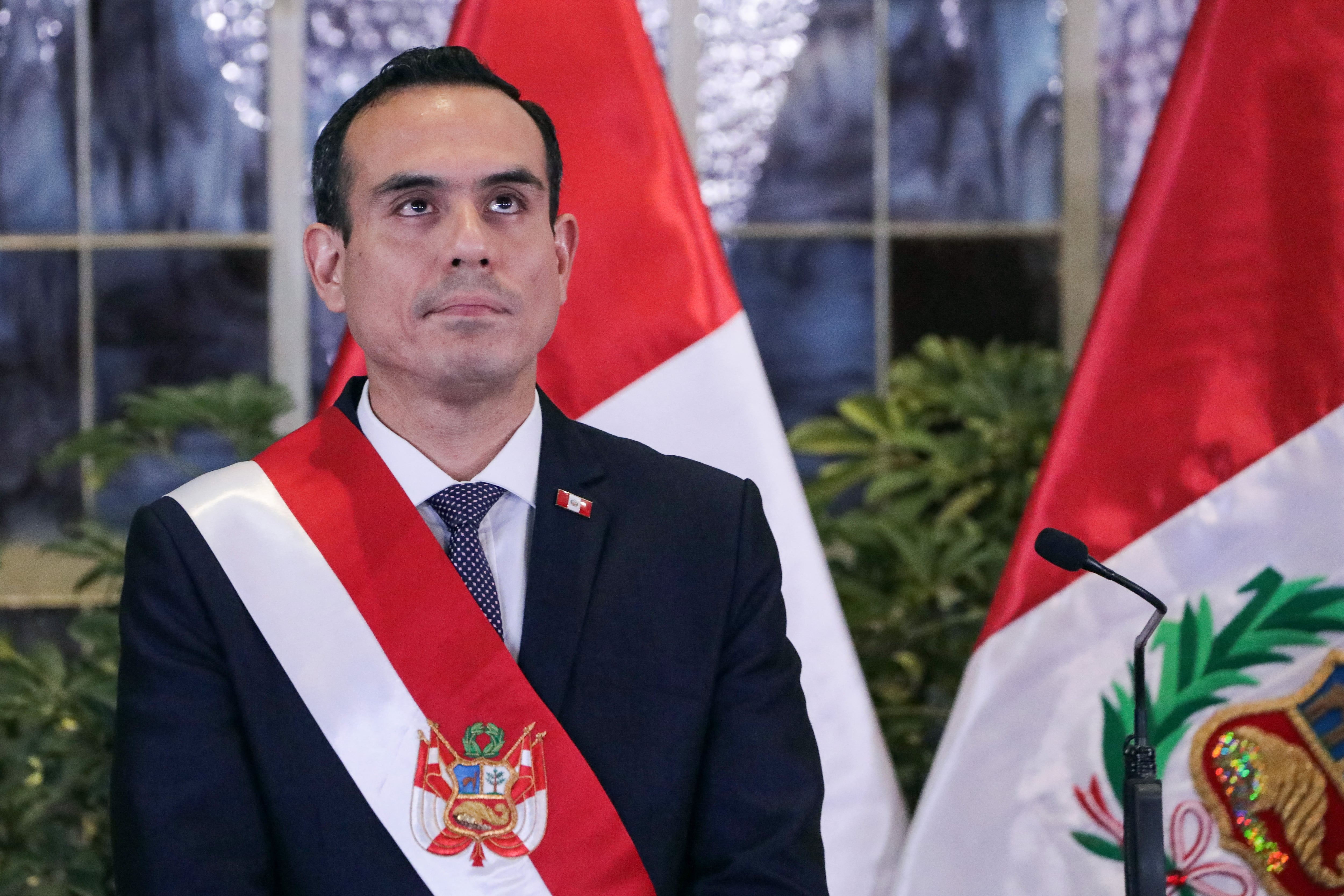 El presidente de Perú, José Jerí, declaró el estado de emergencia en el país. (Photo by CONNIE FRANCE / AFP)