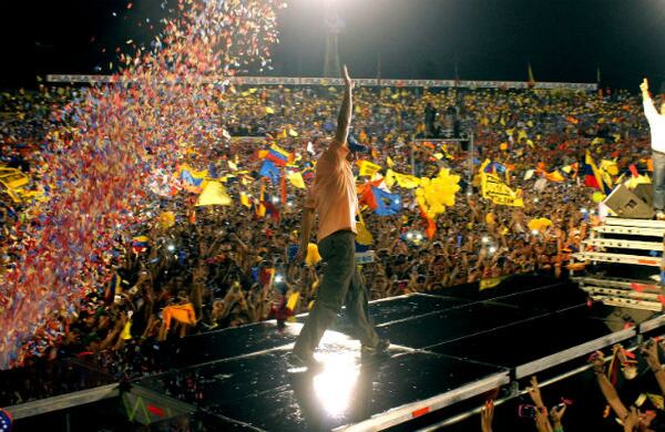 Henrique Capriles Radonski, durante acto electoral en Valencia, estado carabobo (Venezuela).