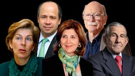 Carolina Barco, Francisco Lloreda, María Ángela Holguín, Camilo Reyes y Julio Londoño.