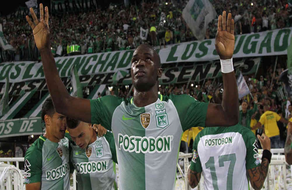 Rodin Quiñónes logró el 5 a 1 definitivo que aseguró la estrella de Atlético Nacional. Fotografía: Pablo Monsalve/SEMANA.