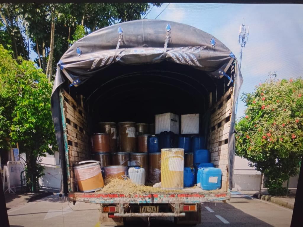 El material incautado tendría como finalidad procesar narcoticos