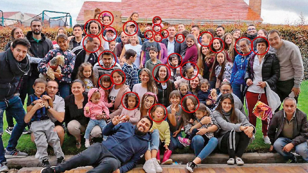 Cada uno de ellos se sintió protegido en esta burbuja familiar y por eso siguieron viéndose. Eso llevó a que se pasaran el virus de unos a otros. En la foto, en un círculo, quienes resultaron positivos para covid-19.