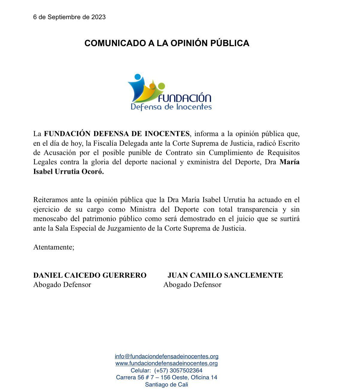 María Isabel Urrutia Documento