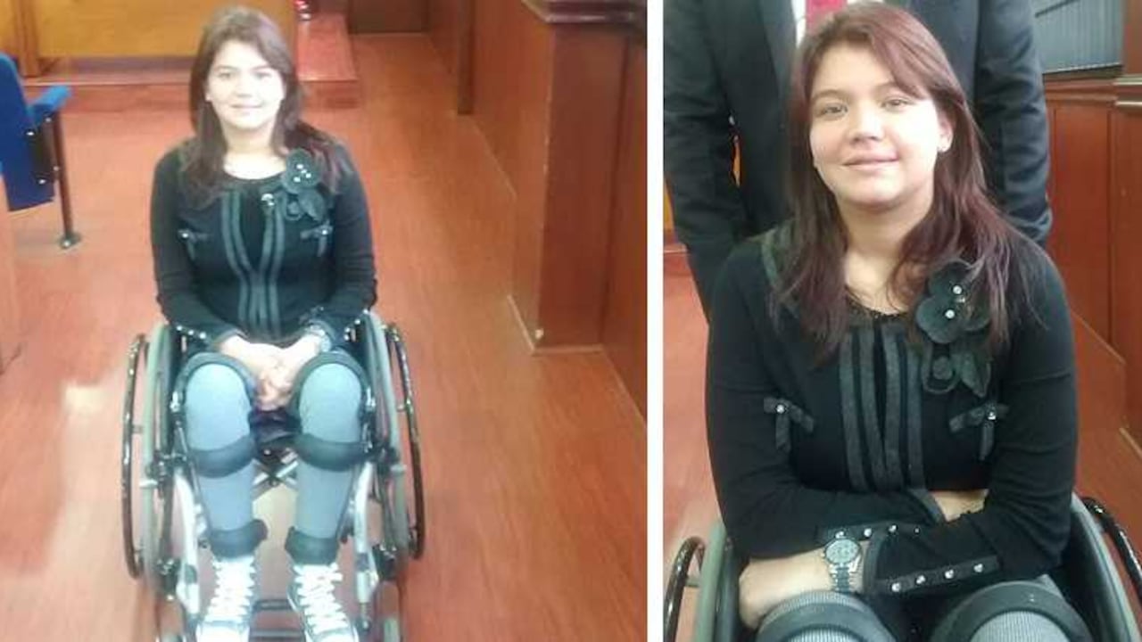 Yadira Perdomo quedó en silla de ruedas después de una broma que le jugaron sus compañeros de clase.