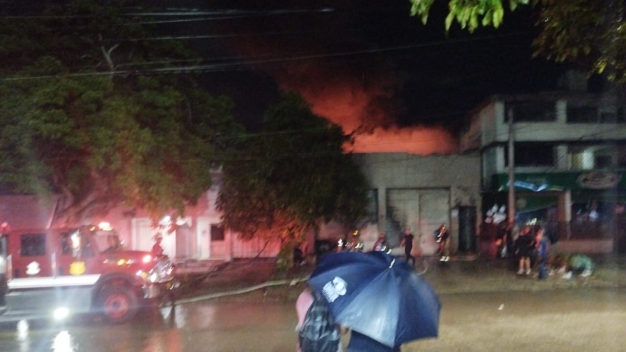Incendio en el norte de Barranquilla.