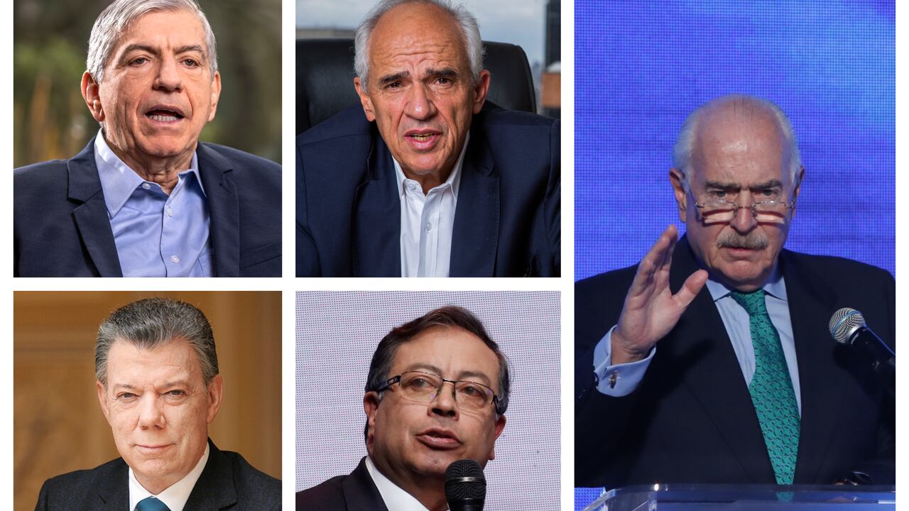 César Gaviria, Ernesto Samper, Juan Manuel Santos, Gustavo Petro y Andrés Pastrana.