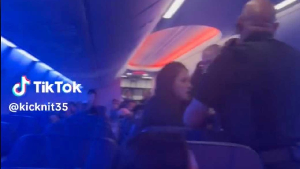 Un video en TikTok captó el momento del arresto de Gibson. Captura de pantalla TikTok kicknit35.