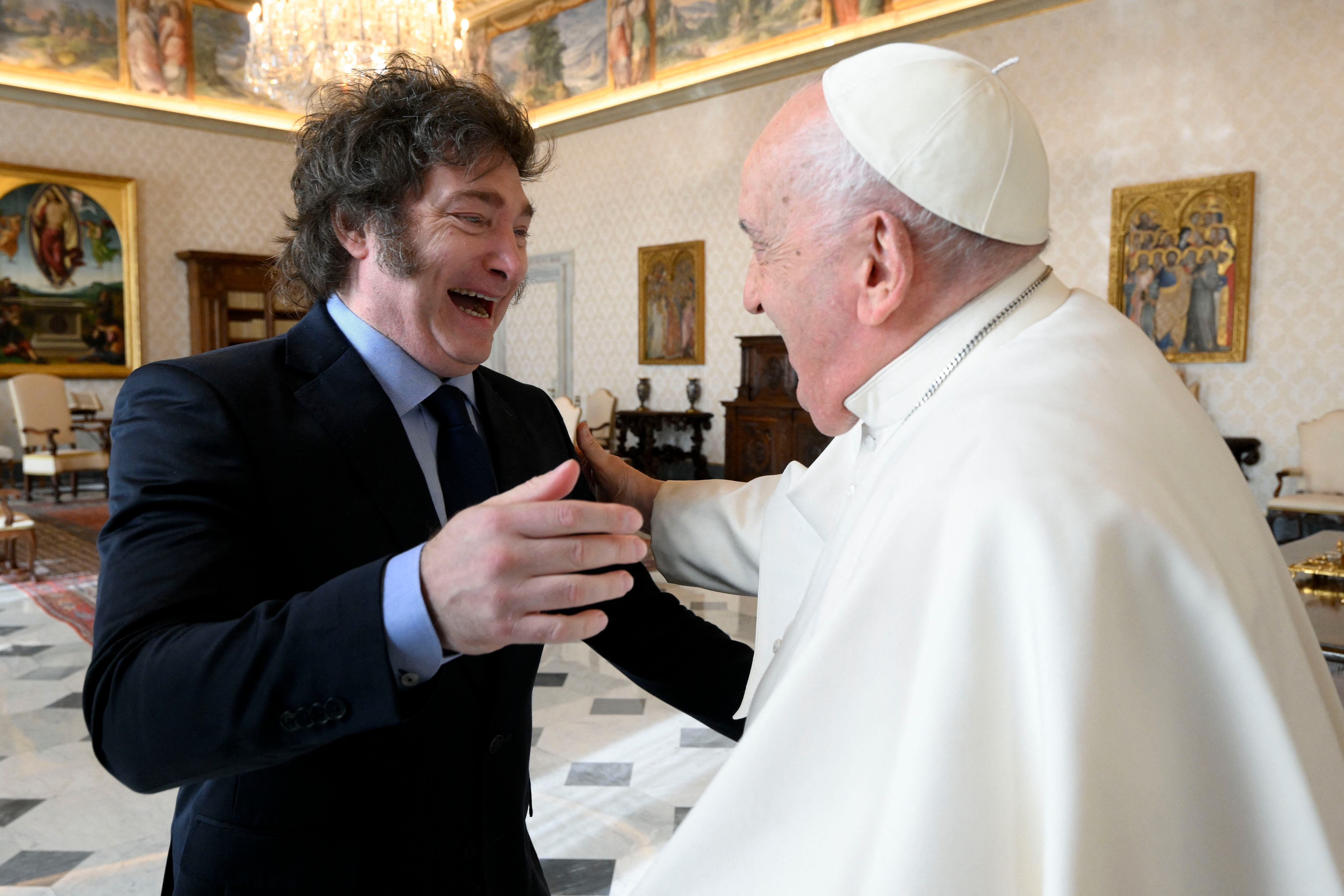 Javier Milei y el papa Francisco