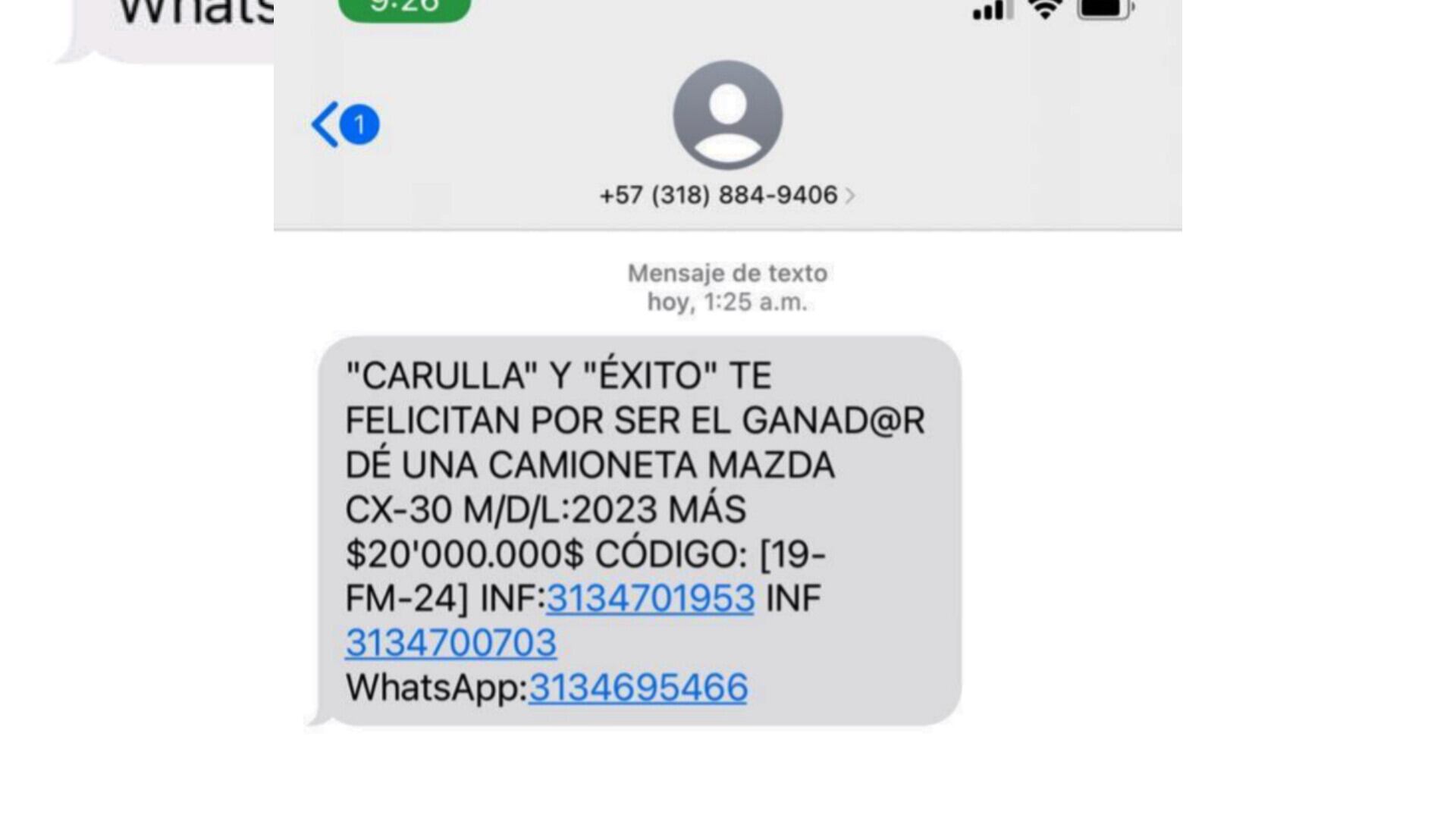 Modalidad de estafa digital.