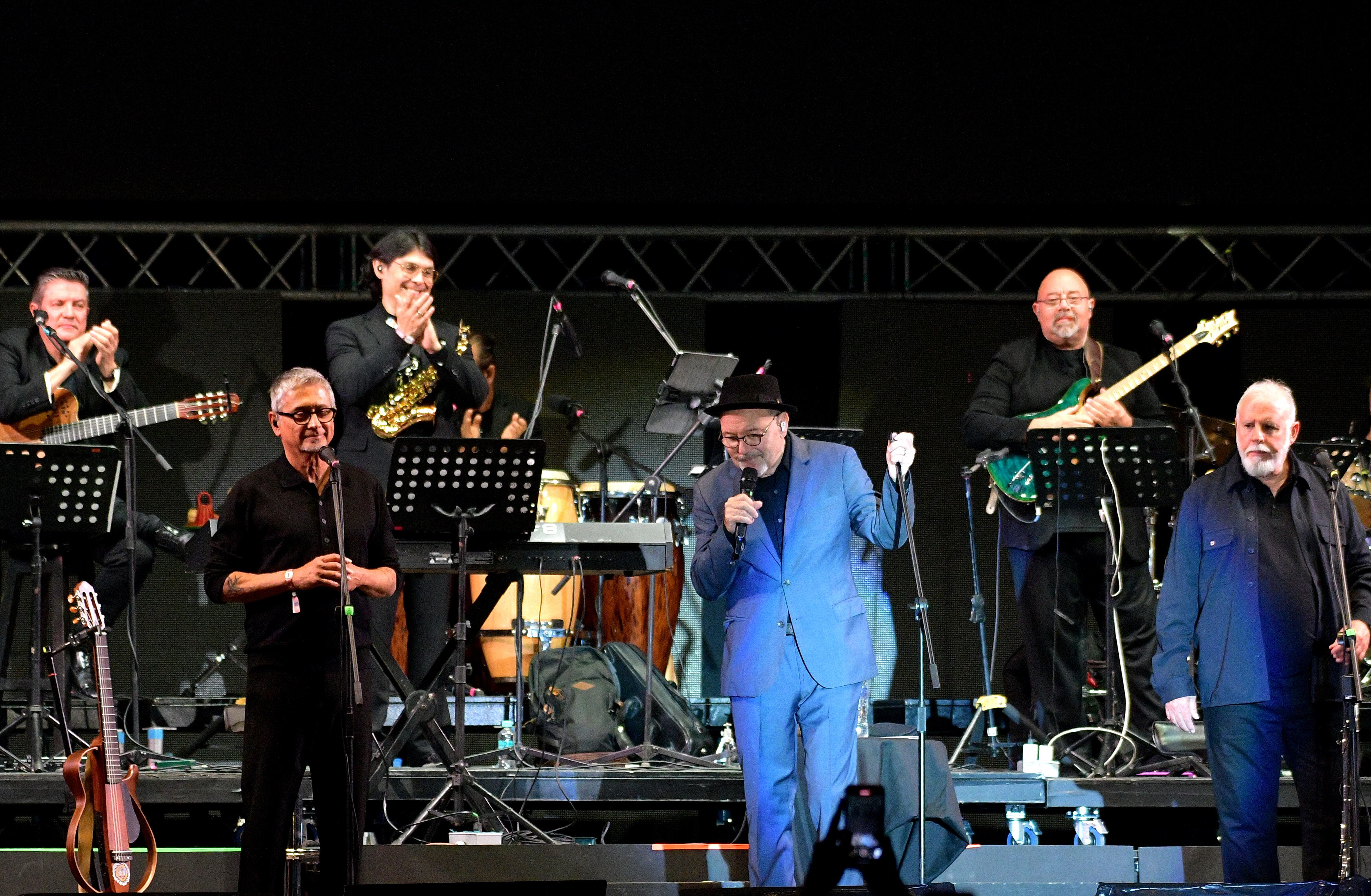 Éste sábado 26 de octubre se realizó en el Estadio Olímpico Pascual Guerrero de Cali el concierto ‘Paz con la Naturaleza: un canto por la vida’ del Ministerio de Cultura en el marco de la COP16, que fue gratuito y estuvo el cantante panameño Rubén Blades, entre otros grupos musicales. Fotos Raúl Palacios.